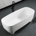 67 Inch White Matte Solid Surface Resin Bathtub ALFI Brand (AB9980)