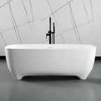 67 Inch White Matte Solid Surface Resin Bathtub ALFI Brand (AB9980)