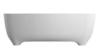 67 Inch White Matte Solid Surface Resin Bathtub ALFI Brand (AB9980)