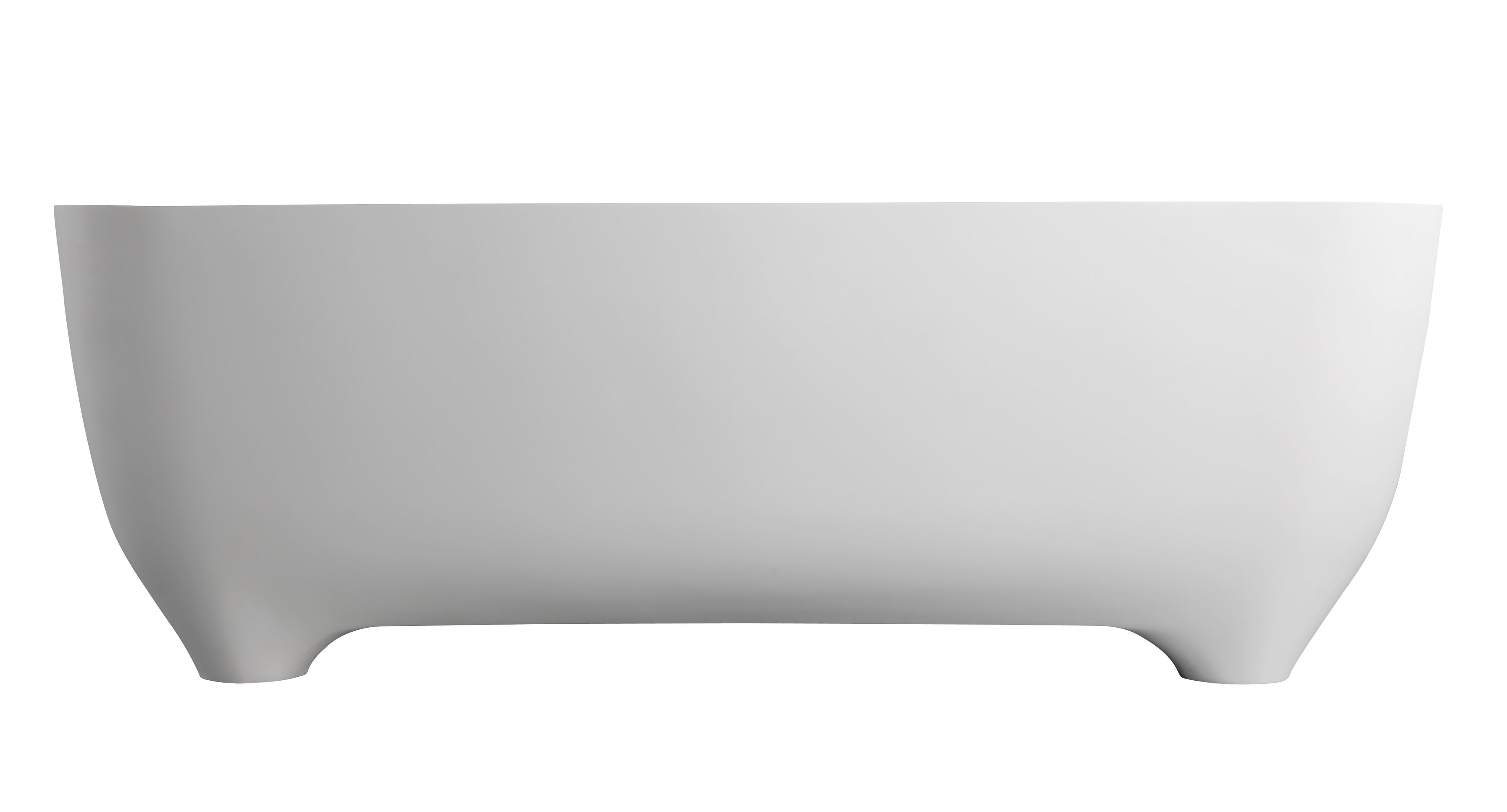 67 Inch White Matte Solid Surface Resin Bathtub ALFI Brand (AB9980)