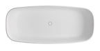 67 Inch White Matte Solid Surface Resin Bathtub ALFI Brand (AB9980)