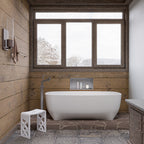 67 Inch White Matte Solid Surface Resin Bathtub ALFI Brand (AB9980)