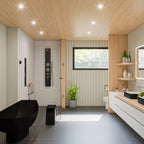 Black Matte 71 Inch Solid Surface Resin Free Standing Hammock Style Bathtub ALFI Brand (AB9991BM)