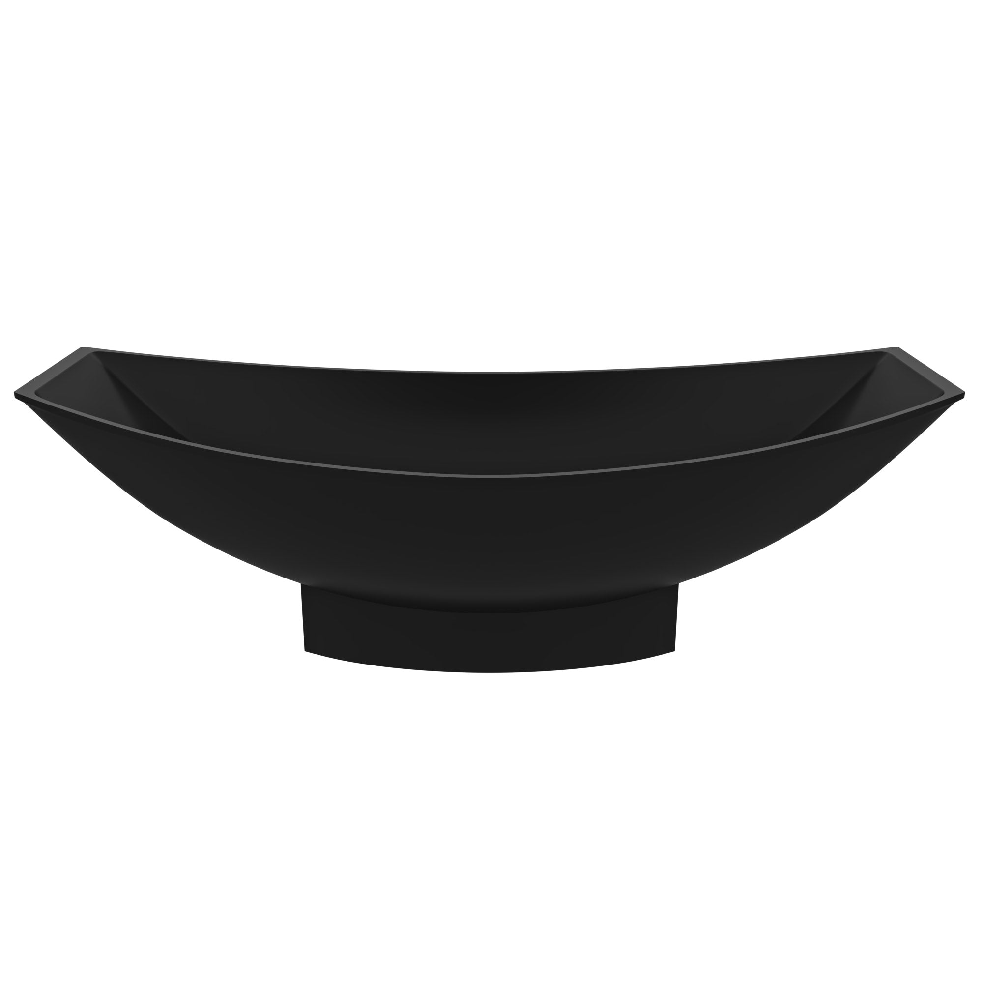 Black Matte 71 Inch Solid Surface Resin Free Standing Hammock Style Bathtub ALFI Brand (AB9991BM)