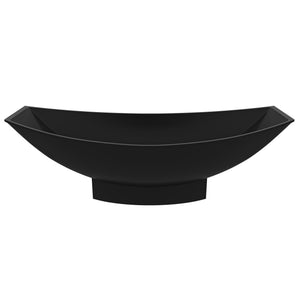 Black Matte 71 Inch Solid Surface Resin Free Standing Hammock Style Bathtub ALFI Brand (AB9991BM)