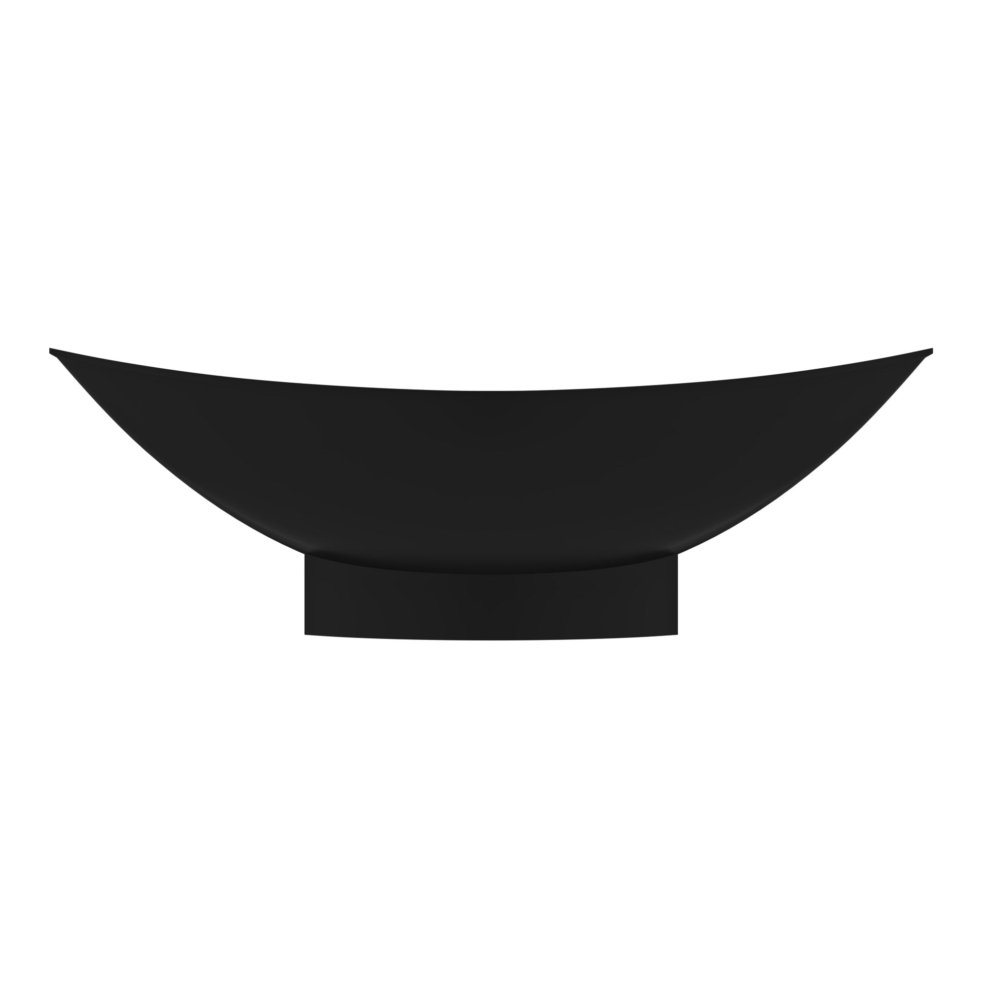 Black Matte 71 Inch Solid Surface Resin Free Standing Hammock Style Bathtub ALFI Brand (AB9991BM)