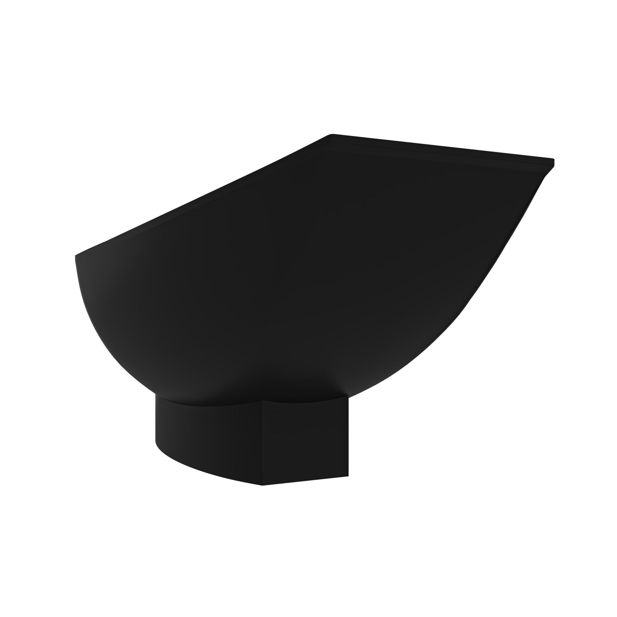 Black Matte 71 Inch Solid Surface Resin Free Standing Hammock Style Bathtub ALFI Brand (AB9991BM)