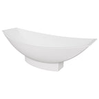 White Matte 71 Inch Solid Surface Resin Free Standing Hammock Style Bathtub ALFI Brand (AB9991)