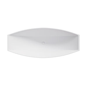 White Matte 71 Inch Solid Surface Resin Free Standing Hammock Style Bathtub ALFI Brand (AB9991)