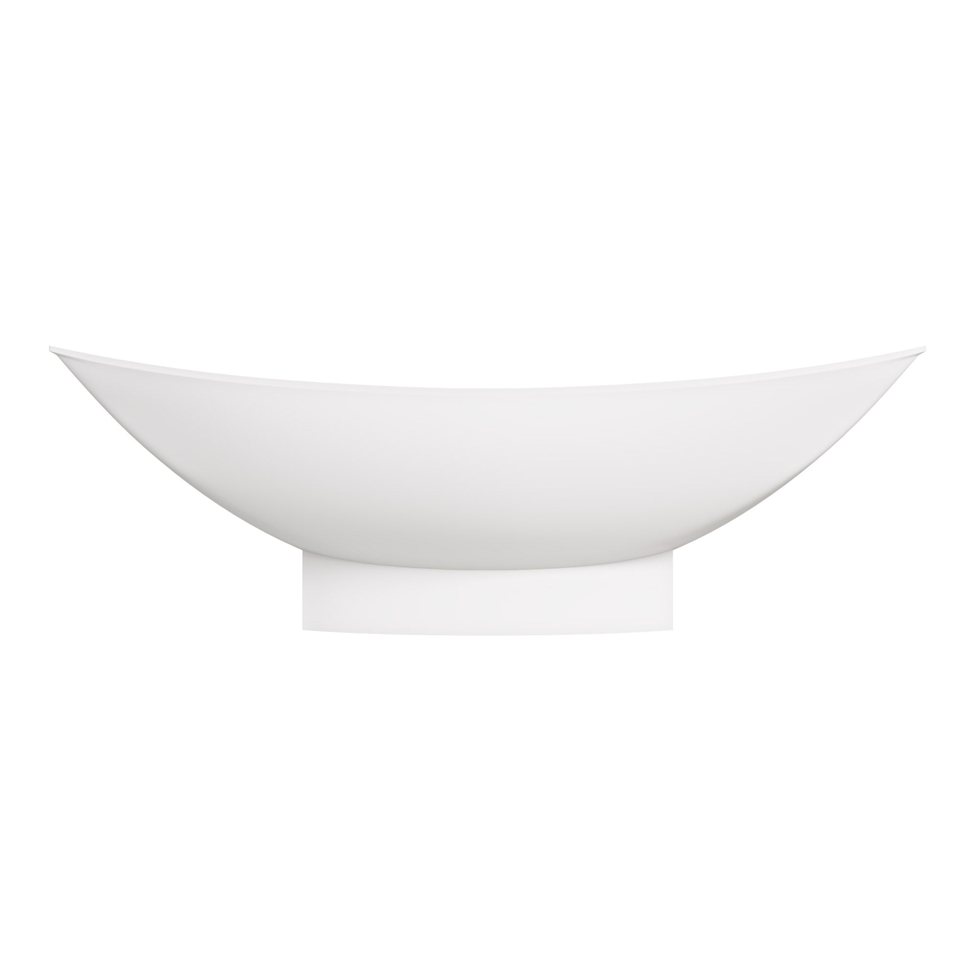 White Matte 71 Inch Solid Surface Resin Free Standing Hammock Style Bathtub ALFI Brand (AB9991)