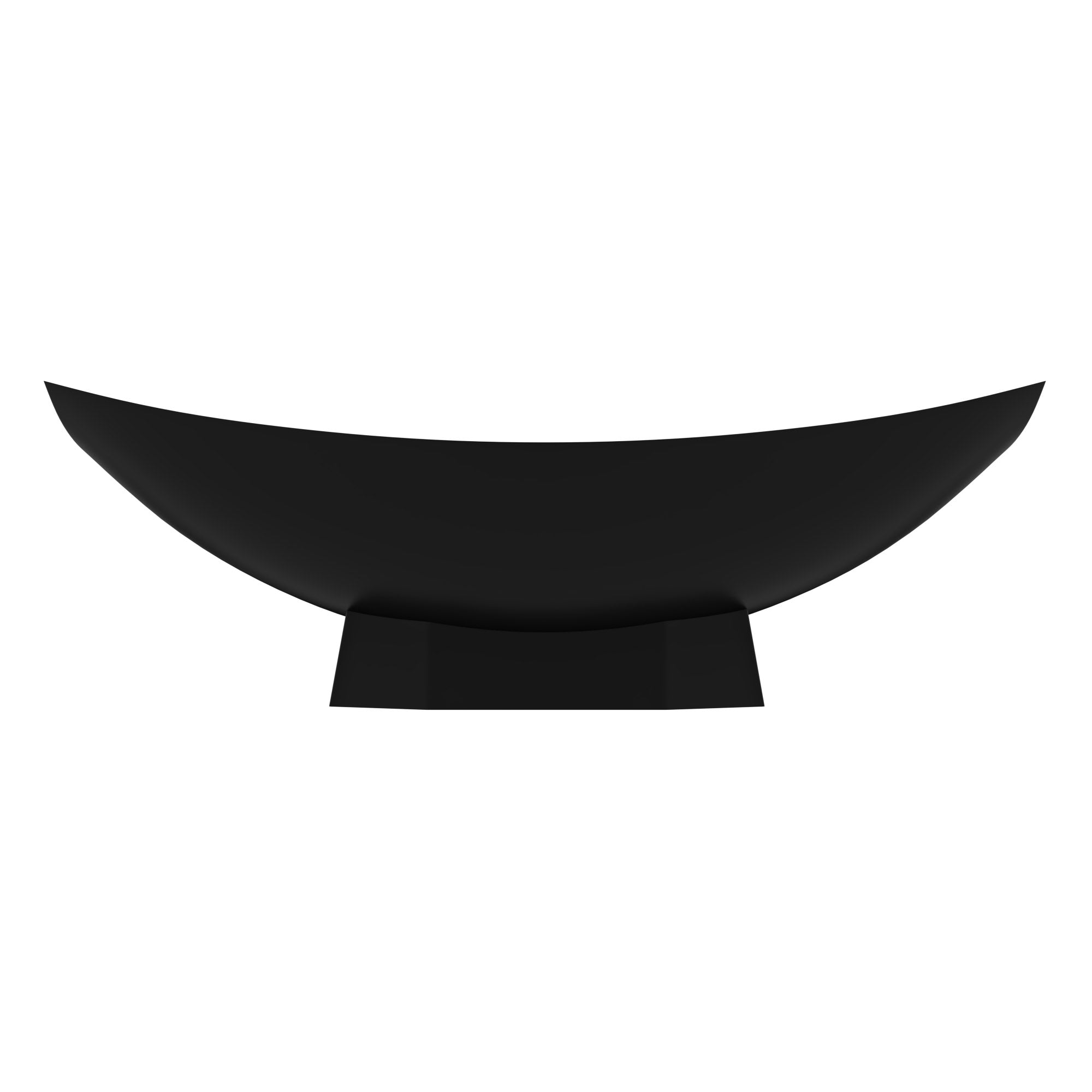 Black Matte 71 Inch Solid Surface Resin Free Standing Hammock Style Bathtub ALFI Brand (AB9992BM)