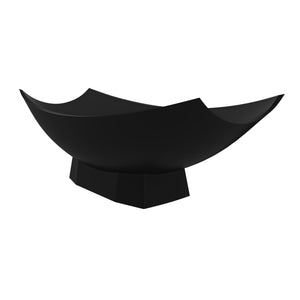 Black Matte 71 Inch Solid Surface Resin Free Standing Hammock Style Bathtub ALFI Brand (AB9992BM)
