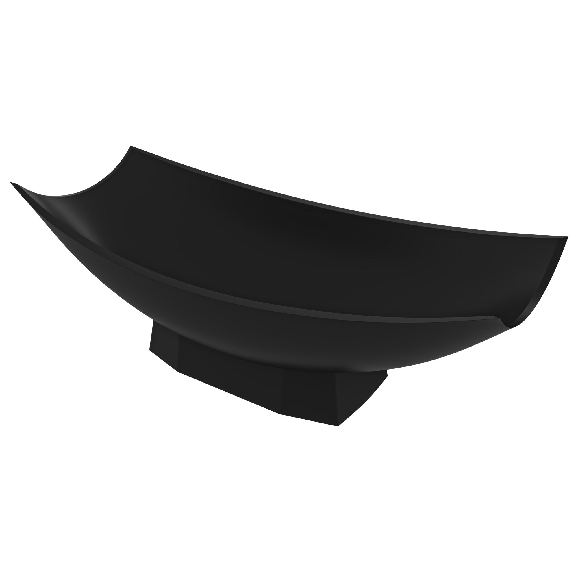 Black Matte 71 Inch Solid Surface Resin Free Standing Hammock Style Bathtub ALFI Brand (AB9992BM)