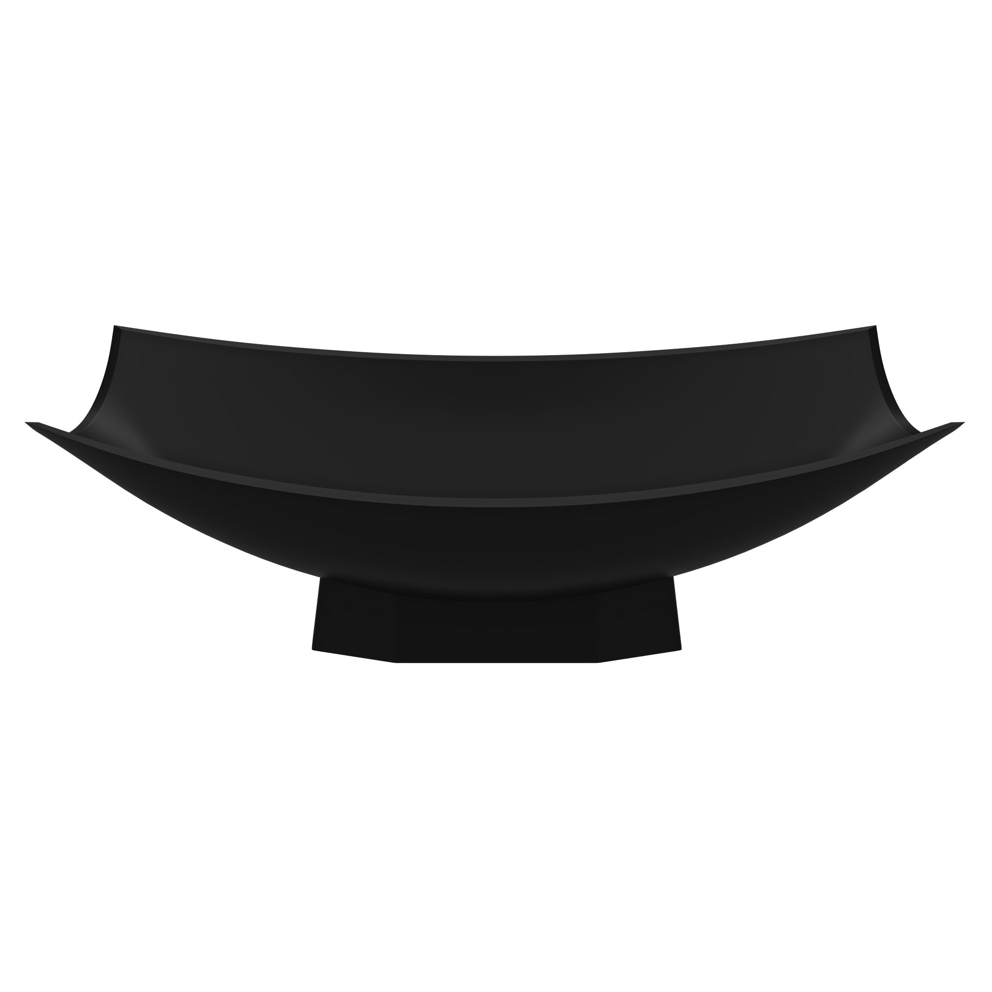 Black Matte 71 Inch Solid Surface Resin Free Standing Hammock Style Bathtub ALFI Brand (AB9992BM)
