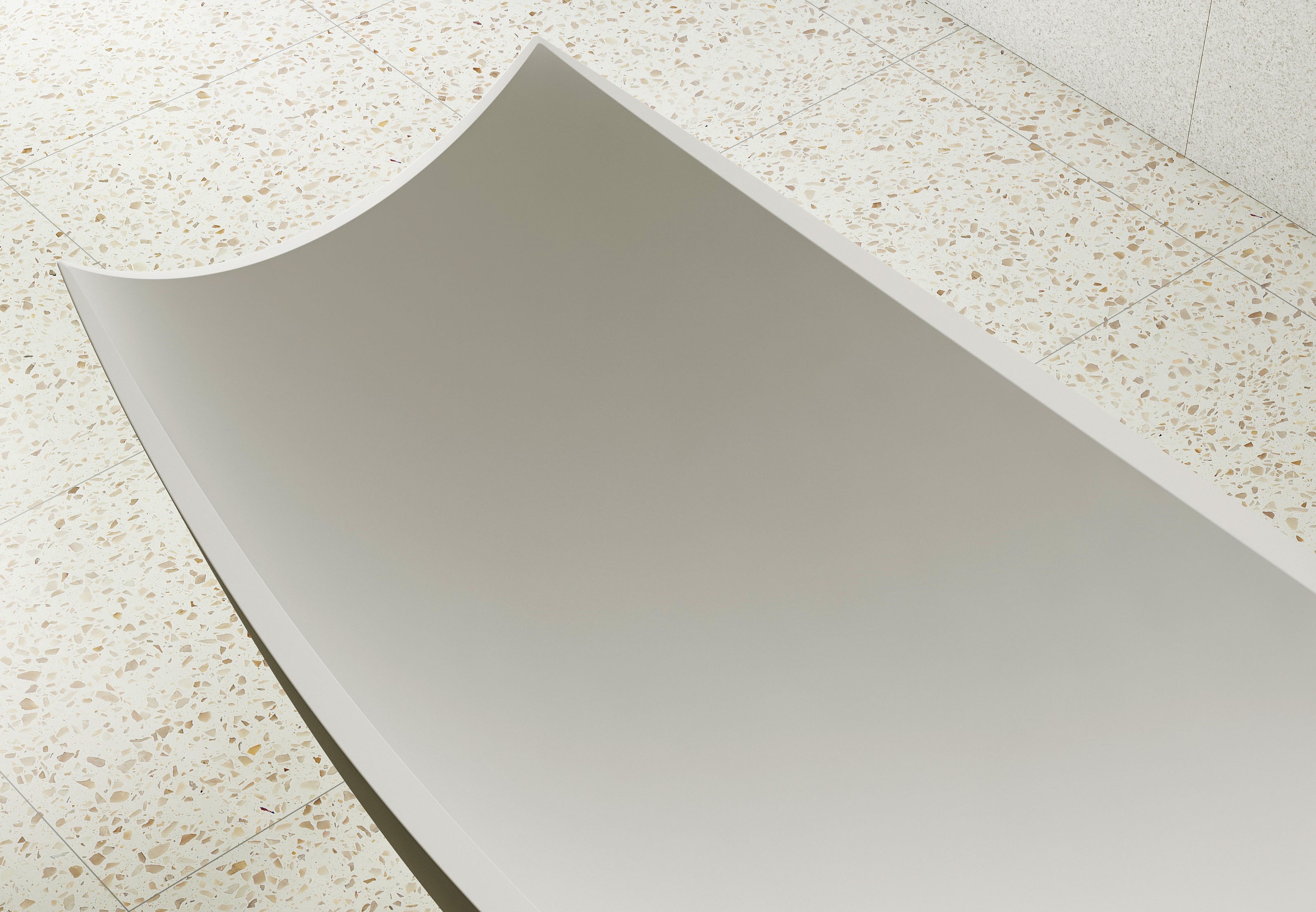 White Matte 71 Inch Solid Surface Resin Free Standing Hammock Style Bathtub ALFI Brand (AB9992)