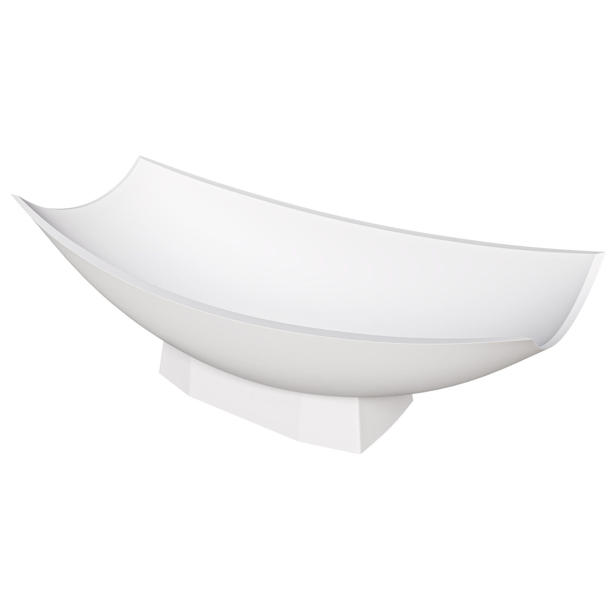White Matte 71 Inch Solid Surface Resin Free Standing Hammock Style Bathtub ALFI Brand (AB9992)