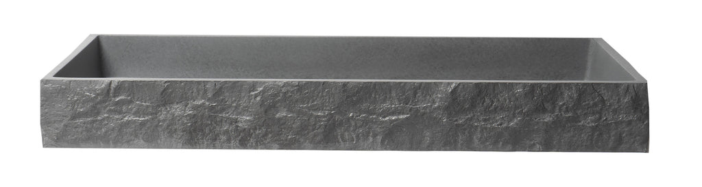 39 Inch Solid Concrete Gray Matte Trough Sink for the Bathroom ALFI Brand (ABCO39TR)