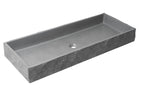 39 Inch Solid Concrete Gray Matte Trough Sink for the Bathroom ALFI Brand (ABCO39TR)