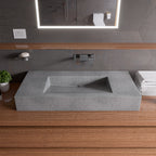 40 Inch Solid Concrete Rectangular Countertop Sink ALFI Brand (ABCO40R)