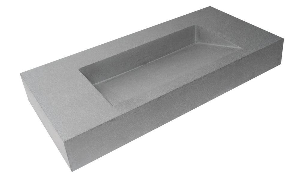 40 Inch Solid Concrete Rectangular Countertop Sink ALFI Brand (ABCO40R)