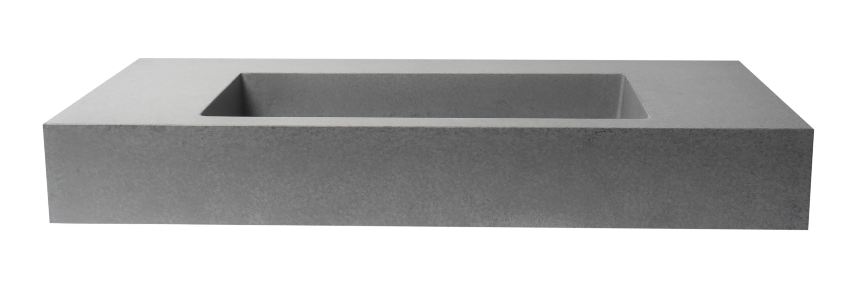 40 Inch Solid Concrete Rectangular Countertop Sink ALFI Brand (ABCO40R)