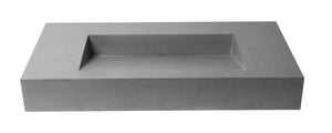 40 Inch Solid Concrete Rectangular Countertop Sink ALFI Brand (ABCO40R)