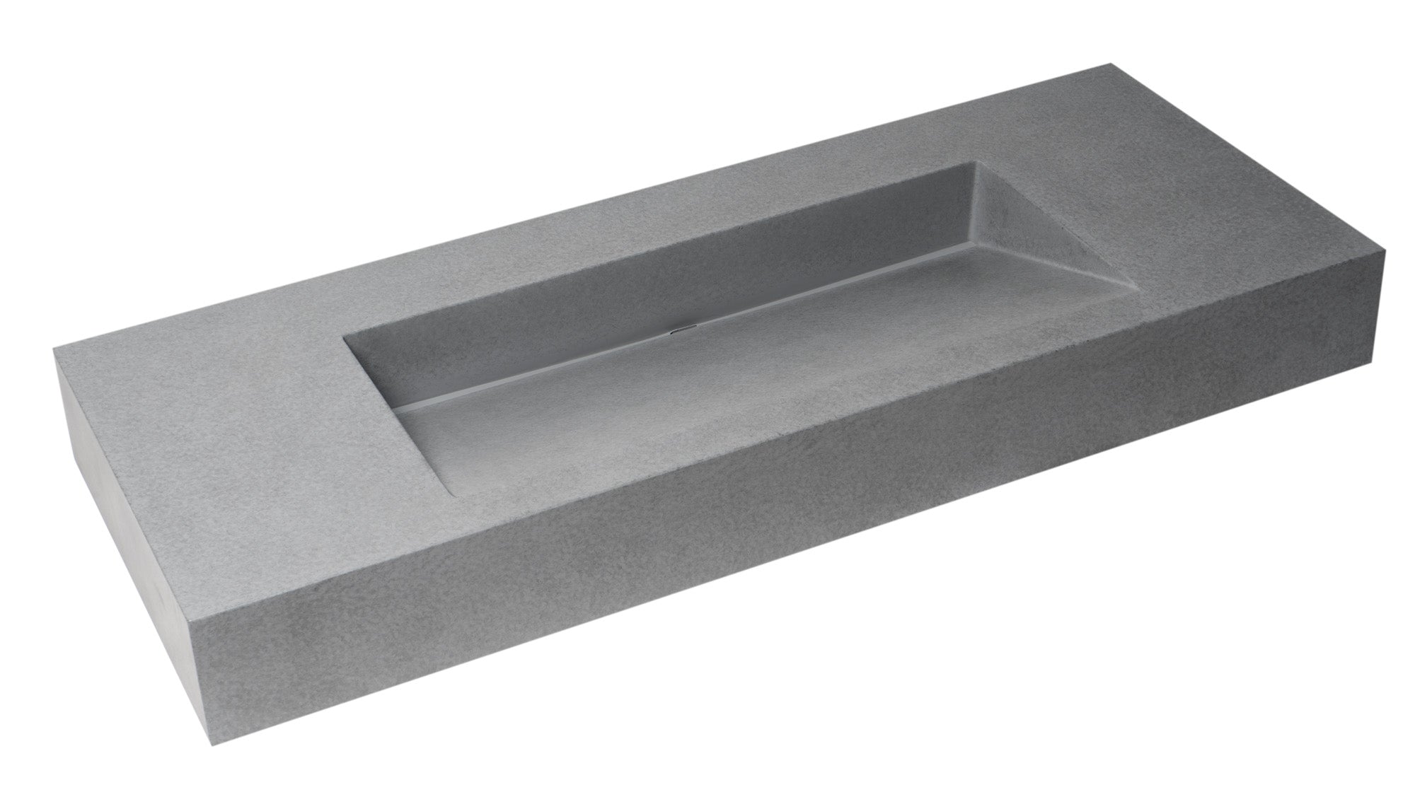 48 Inch Solid Concrete Rectangular Countertop Sink ALFI Brand (ABCO48R)
