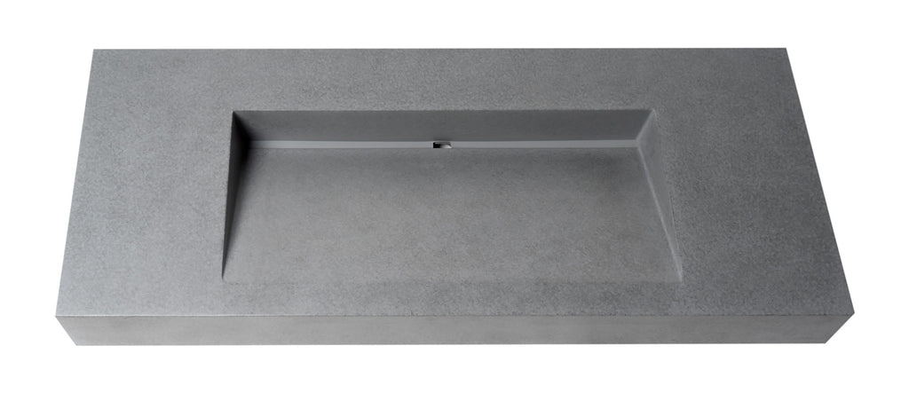 48 Inch Solid Concrete Rectangular Countertop Sink ALFI Brand (ABCO48R)