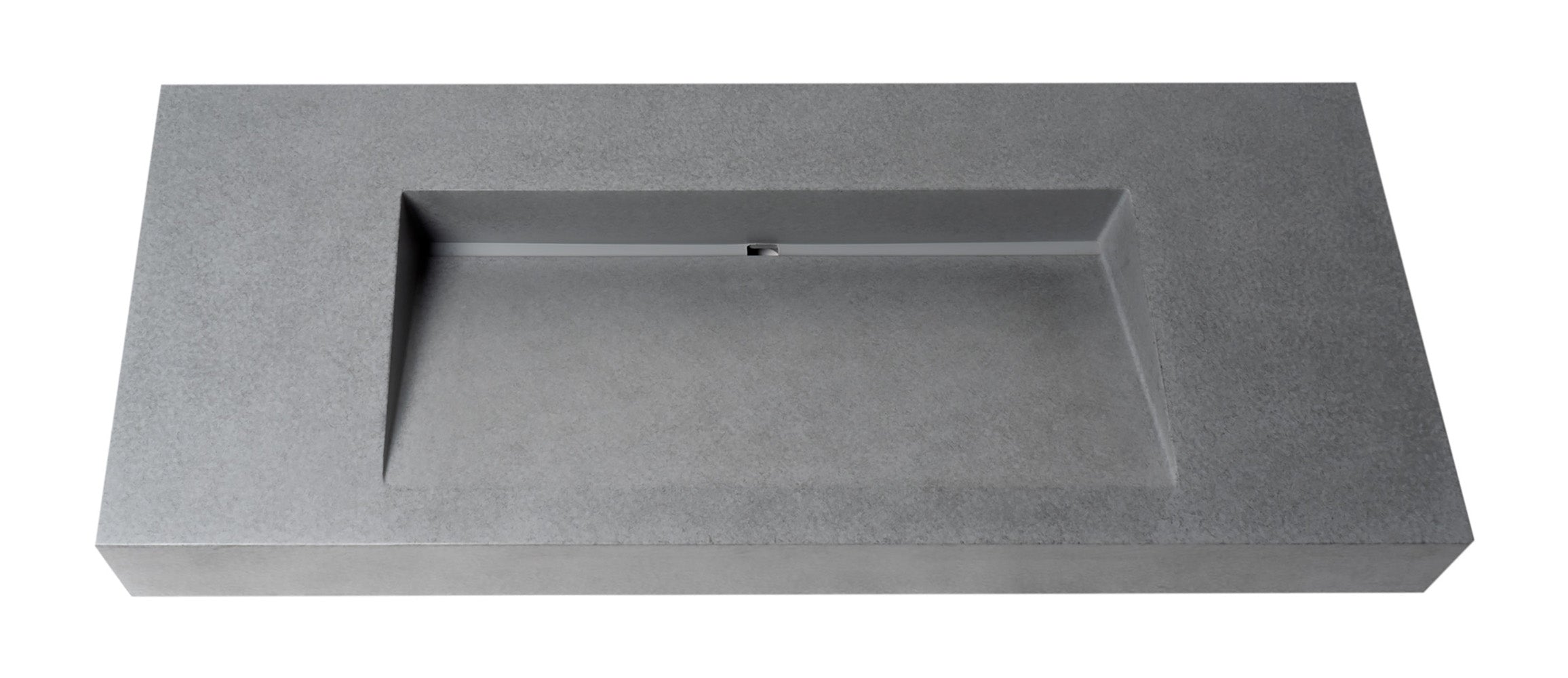 48 Inch Solid Concrete Rectangular Countertop Sink ALFI Brand (ABCO48R)