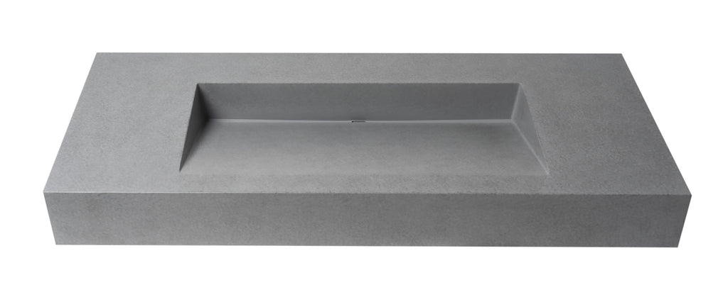48 Inch Solid Concrete Rectangular Countertop Sink ALFI Brand (ABCO48R)