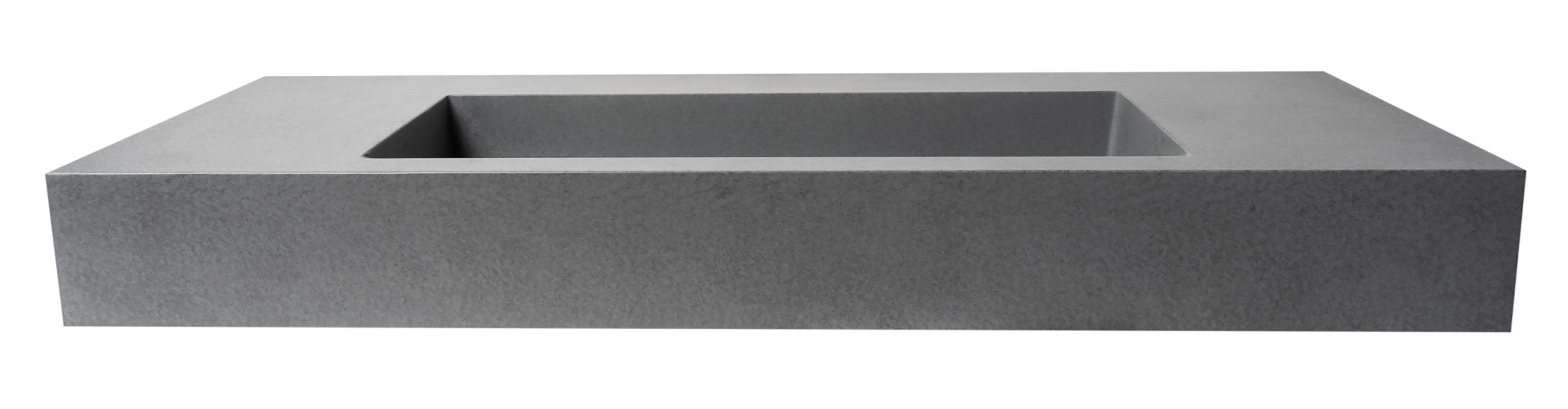 48 Inch Solid Concrete Rectangular Countertop Sink ALFI Brand (ABCO48R)