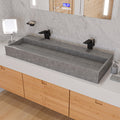 48 Inch Solid Concrete Gray Matte Trough Sink for the Bathroom ALFI Brand (ABCO48TR)