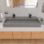 48 Inch Solid Concrete Gray Matte Trough Sink for the Bathroom ALFI Brand (ABCO48TR)