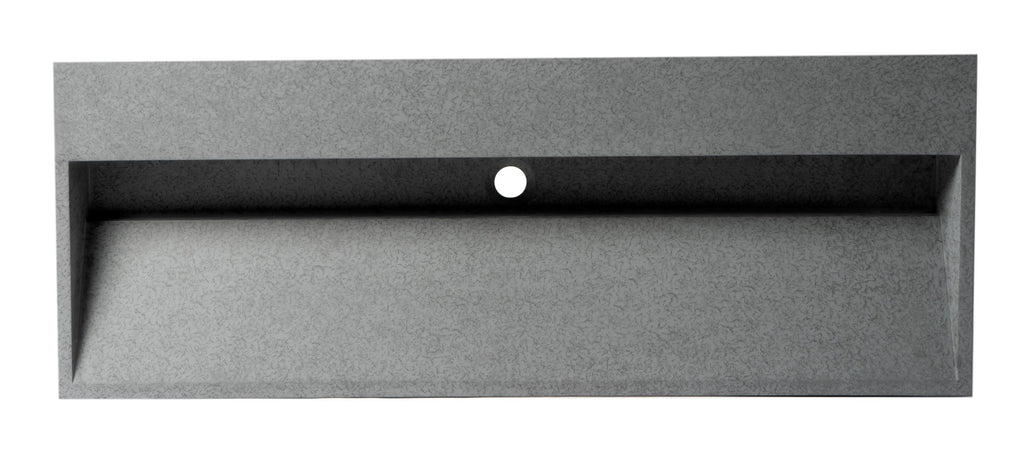 48 Inch Solid Concrete Gray Matte Trough Sink for the Bathroom ALFI Brand (ABCO48TR)