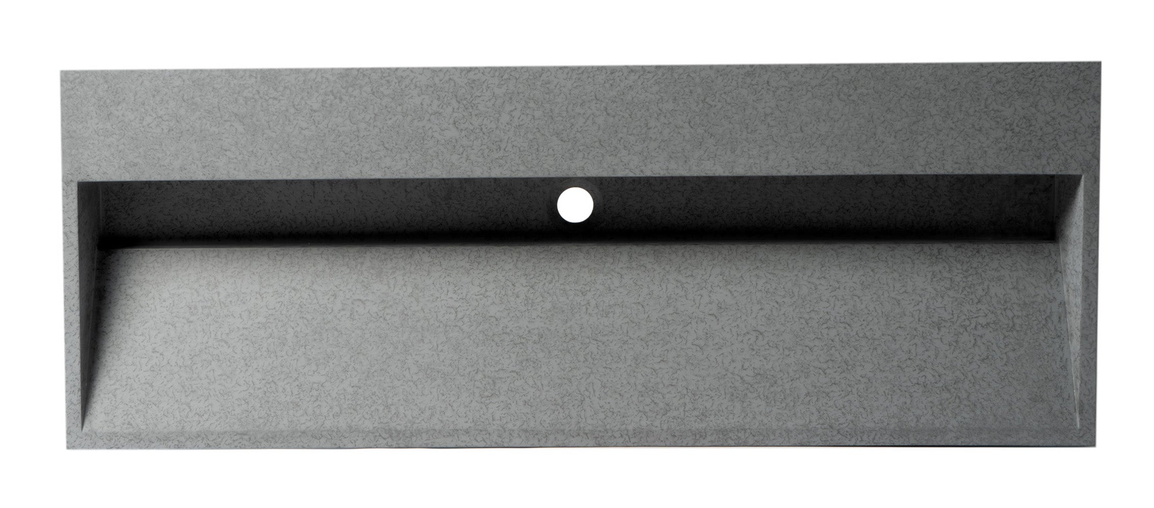 48 Inch Solid Concrete Gray Matte Trough Sink for the Bathroom ALFI Brand (ABCO48TR)