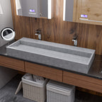 48 Inch Solid Concrete Gray Matte Trough Sink for the Bathroom ALFI Brand (ABCO48TR)