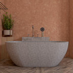 59" Solid Concrete Oval Freestanding Bathtub ALFI Brand (ABCO59TUB)
