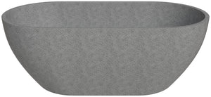 59" Solid Concrete Oval Freestanding Bathtub ALFI Brand (ABCO59TUB)