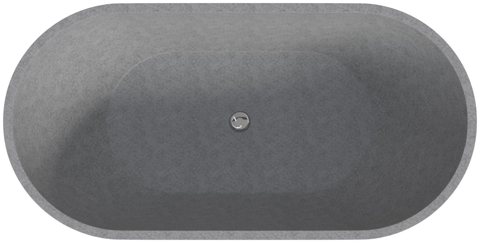 59" Solid Concrete Oval Freestanding Bathtub ALFI Brand (ABCO59TUB)