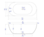 59" Solid Concrete Oval Freestanding Bathtub ALFI Brand (ABCO59TUB)