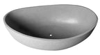 63 Inch Solid Concrete Gray Matte Oval Bathtub ALFI Brand (ABCO63TUB)