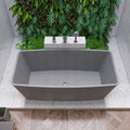71 Inch Solid Concrete Rectangular Freestanding Bathtub ALFI Brand (ABCO71TUB)