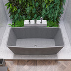 71 Inch Solid Concrete Rectangular Freestanding Bathtub ALFI Brand (ABCO71TUB)