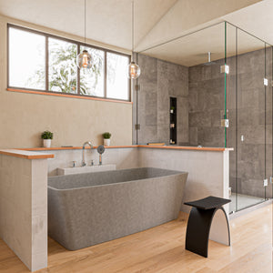 71 Inch Solid Concrete Rectangular Freestanding Bathtub ALFI Brand (ABCO71TUB)