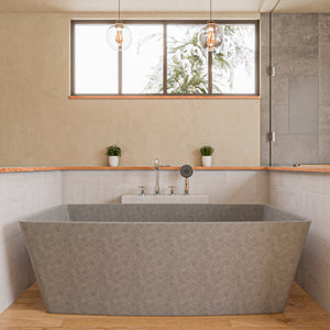 71 Inch Solid Concrete Rectangular Freestanding Bathtub ALFI Brand (ABCO71TUB)