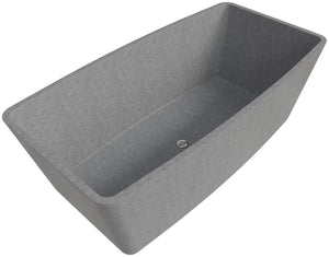 71 Inch Solid Concrete Rectangular Freestanding Bathtub ALFI Brand (ABCO71TUB)