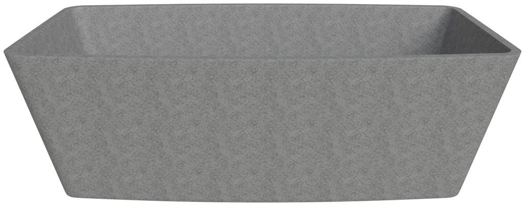 71 Inch Solid Concrete Rectangular Freestanding Bathtub ALFI Brand (ABCO71TUB)