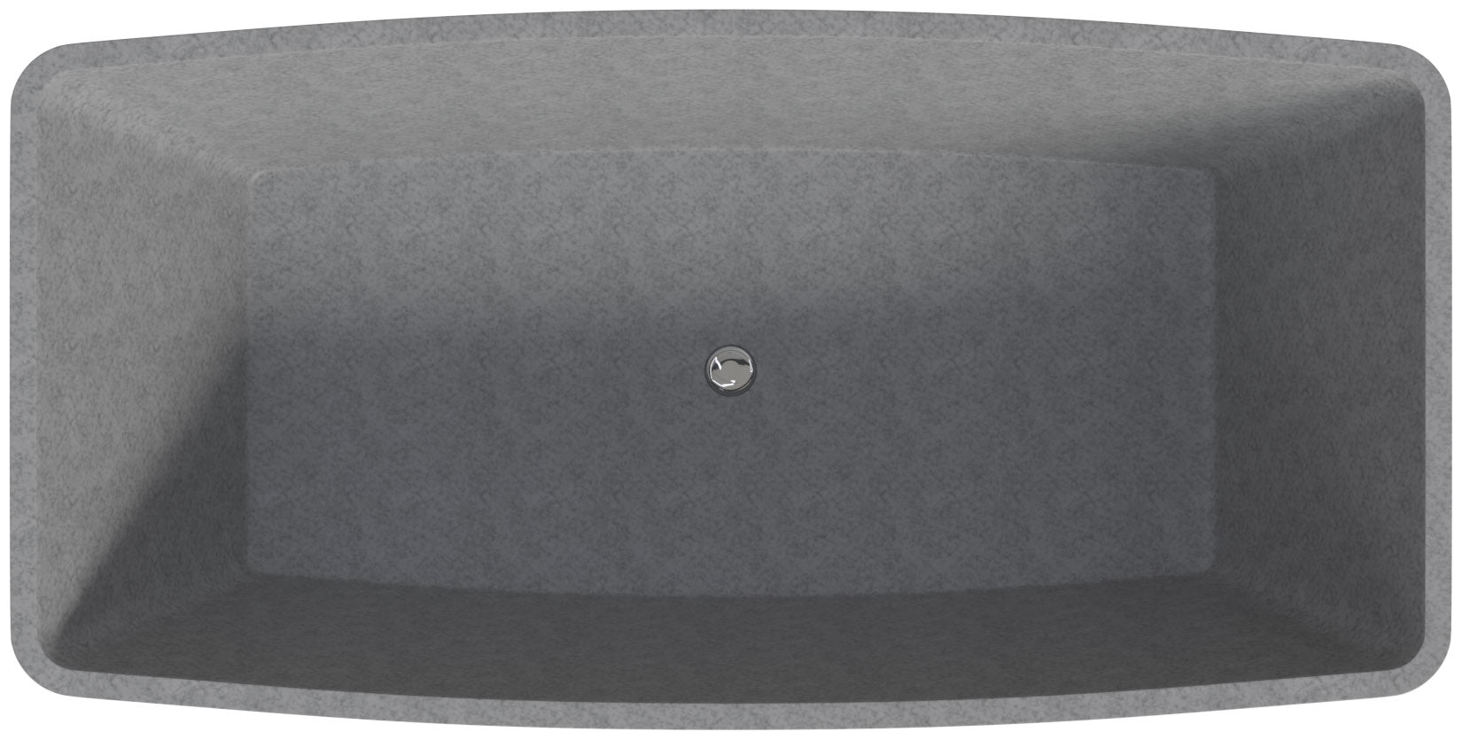 71 Inch Solid Concrete Rectangular Freestanding Bathtub ALFI Brand (ABCO71TUB)