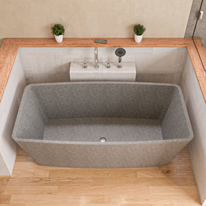 71 Inch Solid Concrete Rectangular Freestanding Bathtub ALFI Brand (ABCO71TUB)