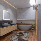 72 Inch Solid Concrete Tear Drop Freestanding Bathtub ALFI Brand (ABCO72TUB)